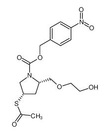 (2S,4S)-4-Acetylsulfanyl-2-(2-hydroxy-ethoxymethyl)-pyrrolidine-1-carboxylic acid 4-nitro-benzyl ester
