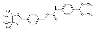 4-(4,4,5,5-tetramethyl-1,3,2-dioxaborolan-2-yl)benzyl 4-(dimethoxymethyl)phenylcarbamate 1349832-93-4