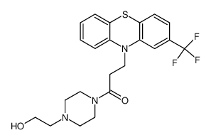 10-(3-(4-hydroxyethyl-1-piperazinyl)-3-oxopropyl)-2-trifluoromethyl-10H-phenothiazine 89507-39-1