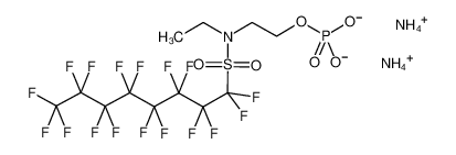 Diammonium N-ethylheptadecafluoro-N-[2-(phosphonatooxy)ethyl]octanesulfonamidate 67969-69-1