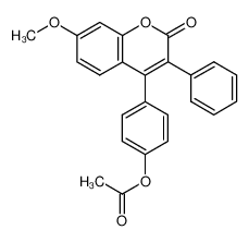4-(p-acetoxyphenyl)-7-methoxy-3-phenylcoumarin 33257-84-0