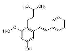 Longistylin C; 3-甲氧基-4-(3-甲基-2-丁烯基)-5-[(1E)-2-苯基乙烯基]苯酚