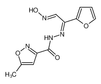 5-methyl-isoxazole-3-carboxylic acid (1-furan-2-yl-2-hydroxyimino-ethylidene)-hydrazide 94625-39-5