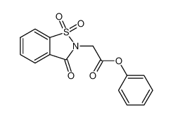 phenyl 2-(1,1-dioxido-3-oxobenzo[d]isothiazol-2(3H)-yl)acetate 76508-40-2
