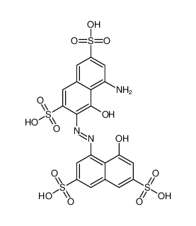 (3E)-5-amino-3-[(8-hydroxy-3,6-disulfonaphthalen-1-yl)hydrazinylidene]-4-oxonaphthalene-2,7-disulfonic acid 19668-12-3