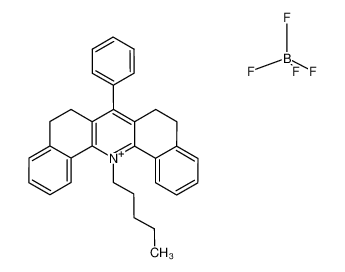 tetrafluoro-l<sup>4</sup>-borane, 14-pentyl-7-phenyl-5,6,8,9-tetrahydrodibenzo[c,h]acridin-14-ium salt 88125-58-0