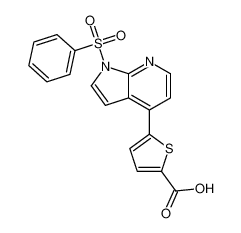5-[1-(Phenylsulfonyl)-1H-pyrrolo[2,3-b]pyridin-4-yl]-2-thiophenec arboxylic acid 943321-66-2