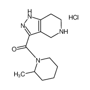 (2-Methyl-1-piperidinyl)(4,5,6,7-tetrahydro-1H-pyrazolo[4,3-c]pyridin-3-yl)methanone HCl 1220034-03-6