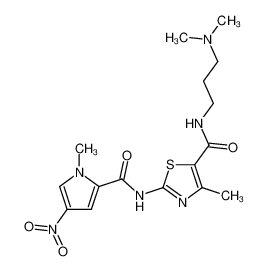 3-[4-methyl-2-(1-methyl-4-nitropyrrole-2-carboxamido)thiazole-5-carboxamido](N,N-dimethyl)propanamine