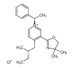 3-(4,4-dimethyl-4,5-dihydrooxazol-2-yl)-4-((S)-2-methylbutyl)-1-((R)-1-phenylethyl)pyridin-1-ium chloride 111737-47-4