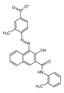 (4Z)-4-[(2-methyl-4-nitrophenyl)hydrazinylidene]-N-(2-methylphenyl)-3-oxonaphthalene-2-carboxamide 6410-32-8