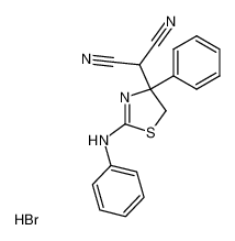 2-(4-Phenyl-2-phenylamino-4,5-dihydro-thiazol-4-yl)-malononitrile; hydrobromide 103061-74-1