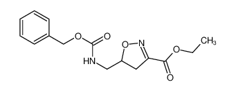 5-[(benzyloxycarbonylamino)methyl]-4,5-dihydro-isoxazole-3-carboxylic acid ethyl ester 1359874-42-2