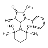 r-5-Hydroxy-2-methyl-3-phenyl-t-4-(2,2,6,6-tetramethyl-1-piperidyl)-2-cyclopenten-1-on 100046-53-5