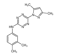 6-(3,5-dimethyl-1H-pyrazol-1-yl)-N-(3,4-dimethylphenyl)-1,2,4,5-tetrazin-3-amine 270588-69-7