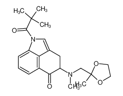 N-pivaloyl-4-[N-methyl-N-acetonyl-(2',2'-ethylenedioxy)]amino-3,4-dihydro-1H-benzo[c,d]indol-5-one 764710-81-8