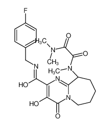 N'-[(10S)-2-[(4-fluorophenyl)methylcarbamoyl]-3-hydroxy-4-oxo-7,8,9,10-tetrahydro-6H-pyrimido[1,2-a]azepin-10-yl]-N,N,N'-trimethyloxamide 724444-40-0