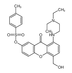[8-[2-(diethylamino)ethylamino]-5-(hydroxymethyl)-9-oxoxanthen-2-yl] 4-methylbenzenesulfonate 86456-21-5