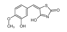 5-[(3-hydroxy-4-methoxyphenyl)methylidene]-1,3-thiazolidine-2,4-dione 184840-76-4