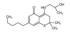4-[[(2R)-2-hydroxypropyl]amino]-2,2-dimethyl-7-pentyl-3H-thiochromen-5-one