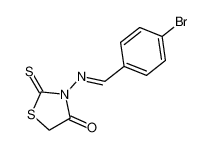 3-[(4-bromophenyl)methylideneamino]-2-sulfanylidene-1,3-thiazolidin-4-one 17521-16-3