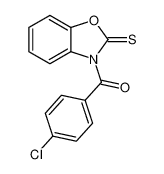 (4-chlorophenyl)-(2-sulfanylidene-1,3-benzoxazol-3-yl)methanone 37442-03-8