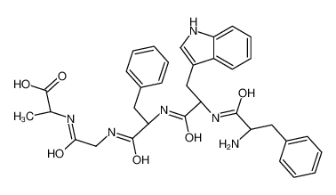 (2R)-2-[[2-[[(2R)-2-[[(2R)-2-[[(2R)-2-amino-3-phenylpropanoyl]amino]-3-(1H-indol-3-yl)propanoyl]amino]-3-phenylpropanoyl]amino]acetyl]amino]propanoic acid 644997-39-7