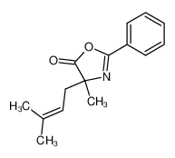 2-phenyl-4-methyl-4-(3-methyl-2-butenyl)-Δ2-oxazolin-5-one 84537-31-5
