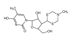 1-[(2R,3S,4S,5S)-3-hydroxy-5-(hydroxymethyl)-4-(5-methyl-1,3,5-dithiazinan-2-yl)oxolan-2-yl]-5-methylpyrimidine-2,4-dione