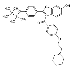 [2-[4-[tert-butyl(dimethyl)silyl]oxyphenyl]-6-hydroxy-1-benzothiophen-3-yl]-[4-(2-piperidin-1-ylethoxy)phenyl]methanone 174264-46-1