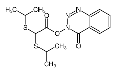 (4-oxo-1,2,3-benzotriazin-3-yl) 2,2-bis(propan-2-ylsulfanyl)acetate 156881-71-9