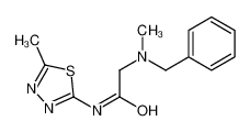 2-[benzyl(methyl)amino]-N-(5-methyl-1,3,4-thiadiazol-2-yl)acetamide 141400-70-6