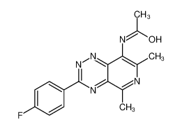 N-[3-(4-fluorophenyl)-5,7-dimethylpyrido[3,4-e][1,2,4]triazin-8-yl]acetamide 121845-83-8