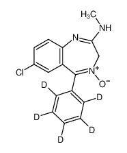 7-氯-N-甲基-5-(2H5)苯基-3H-1,4-苯并二氮杂卓-2-胺 4-氧化物
