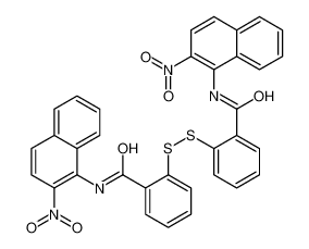 N-(2-nitronaphthalen-1-yl)-2-[[2-[(2-nitronaphthalen-1-yl)carbamoyl]phenyl]disulfanyl]benzamide 98051-84-4