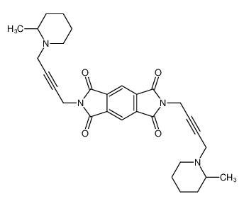 2,6-bis[4-(2-methylpiperidin-1-yl)but-2-ynyl]pyrrolo[3,4-f]isoindole-1,3,5,7-tetrone 77763-00-9