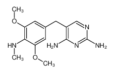 56066-68-3 5-(3,5-dimethoxy-4-methylamino-benzyl)-pyrimidine-2,4-diamine