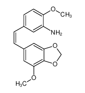 2-methoxy-5-[2-(7-methoxy-1,3-benzodioxol-5-yl)ethenyl]aniline 501033-98-3