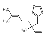 3-(2-ethenyl-2,6-dimethylhept-5-enyl)furan 81719-67-7