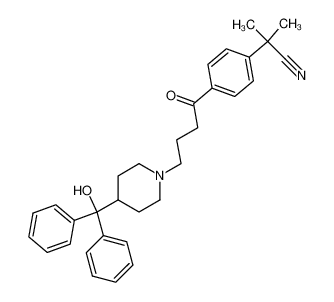 2-(4-(4-(4-(hydroxydiphenylmethyl)piperidin-1-yl)butanoyl)phenyl)-2-methylpropanenitrile 394222-36-7