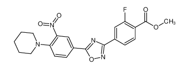 methyl 2-fluoro-4-[5-(3-nitro-4-piperidin-1-ylphenyl)-1,2,4-oxadiazol-3-yl]benzoate 1141474-76-1