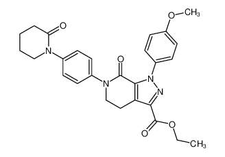 ethyl 1-(4-methoxyphenyl)-7-oxo-6-[4-(2-oxopiperidin-1-yl)phenyl]-4,5-dihydropyrazolo[3,4-c]pyridine-3-carboxylate 503614-91-3