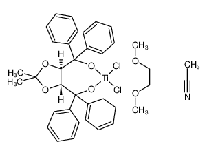 328123-04-2 (4R,5R)-(-)-2,2-二甲基-alpha,alpha,alpha’,alpha’-四苯基-1,3-二氧戊环-4,5-二甲醇并[1,2-双(二甲氧基)乙烷]二氯化钛(IV)
