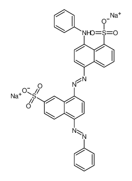 disodium,8-anilino-5-[(4-phenyldiazenyl-7-sulfonatonaphthalen-1-yl)diazenyl]naphthalene-1-sulfonate 6406-30-0