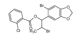 2-bromo-1-(6-bromobenzo[d][1,3]dioxol-5-yl)propyl 2-chlorobenzoate