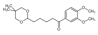 1-(3,4-二甲氧基苯基)-5-(5,5-二甲基-1,3-二恶烷-2-基)-1-戊酮