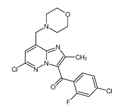 (4-氯-2-氟苯基)(6-氯-2-甲基-8-(吗啉甲基)咪唑并[1,2- b]吡嗪-3-基)甲酮