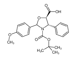 (4S,5R)-2-(4-methoxyphenyl)-3-[(2-methylpropan-2-yl)oxycarbonyl]-4-phenyl-1,3-oxazolidine-5-carboxylic acid 196404-55-4