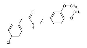 2-(4-chlorophenyl)-N-[2-(3,4-dimethoxyphenyl)ethyl]acetamide 10268-55-0