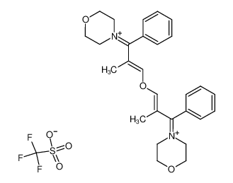 105787-50-6 4,4'-[3,3'-Oxybis(2-methyl-1-phenyl-2-propenyliden)]dimorpholinium-bis(trifluormethansulfonat)